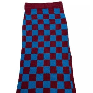 Never worn checkered midi skirt